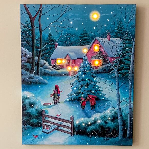 Mr. Christmas Illuminated Canvas Art - Picture 1 of 7